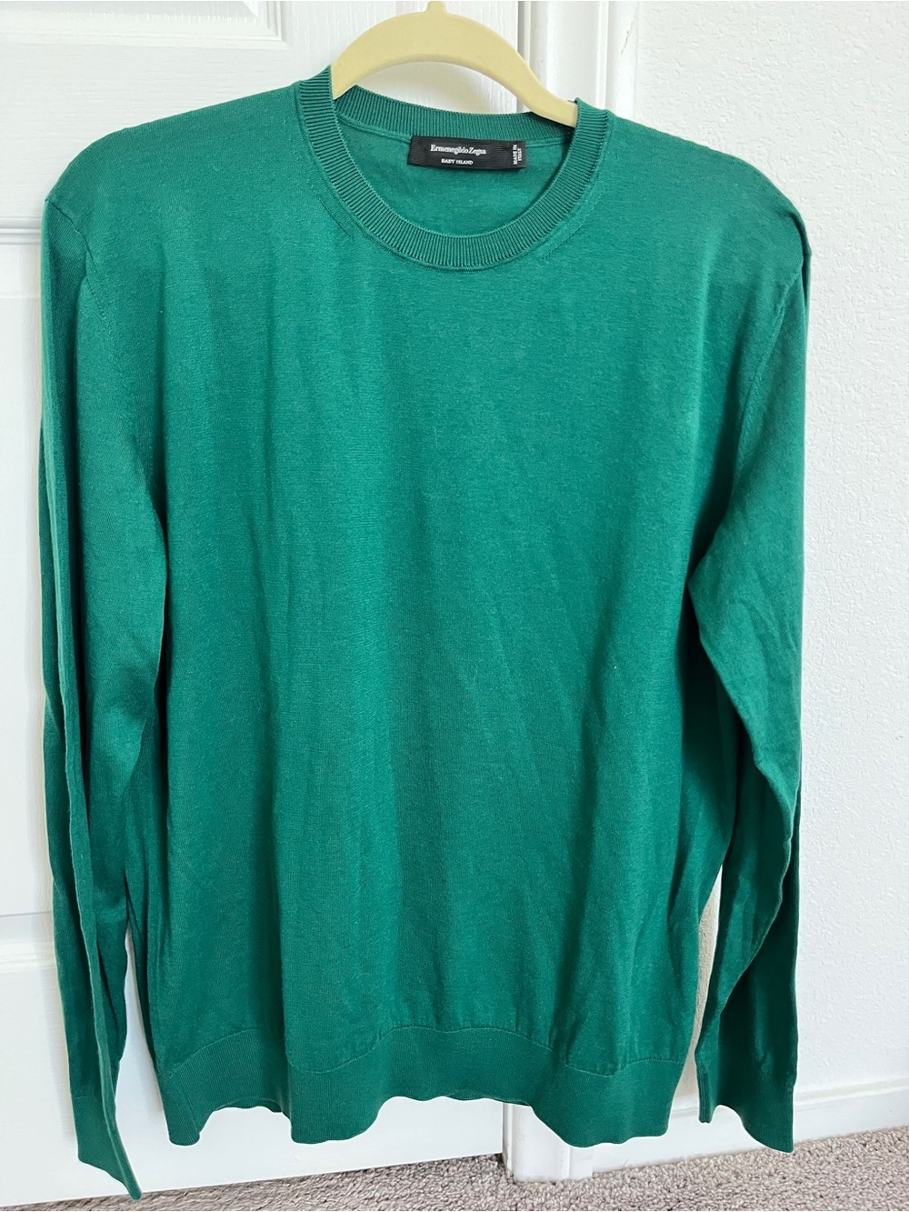 Ermenegildo Zegna Green Crewneck Sweater Size M/50 made in Italy